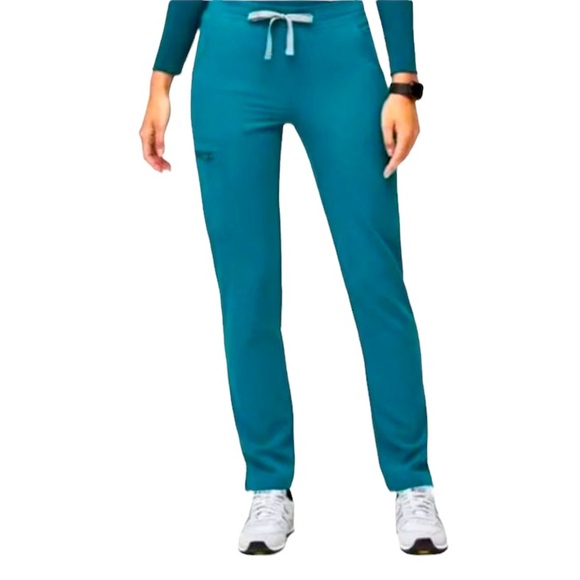 Figs Pants - Figs Yola Skinny Scrub Pants - Blue - Size Women's Medium Tall